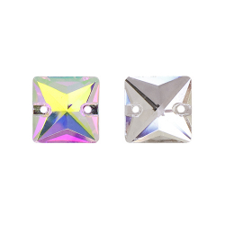 3642 Камни пришивные "Квадрат" 12 мм 1/200 шт