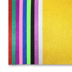 Фоамиран клеевой 1,8 мм 20х30см с блеском 1/10 шт