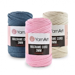 Пряжа Yarnart Macrame Cord 3 мм