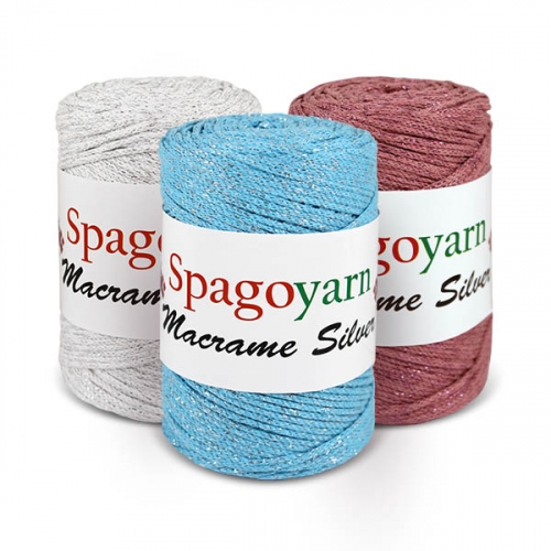 Пряжа Spagoyarn Macrame Silver