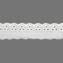 Прошва №98035 х/б ш.2,5 см белый  1/13,7 м