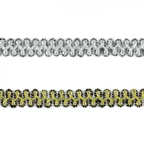 Тесьма металлизированная №9638 ш.10 мм  1/18 м Тесьма металлизированная №9638 ш.10 мм  1/18 м