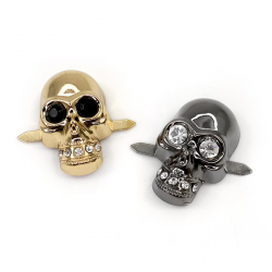 Украшение зажимное №21 "Череп" 1/4 шт