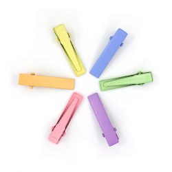 Зажим металл 3,2х0,6 см MIX, 1/100 шт